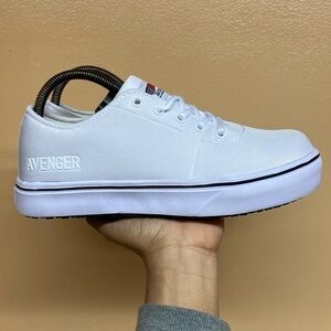 Avenger Slip And Oil Resistant Steel Toe Work Boots “White Black”